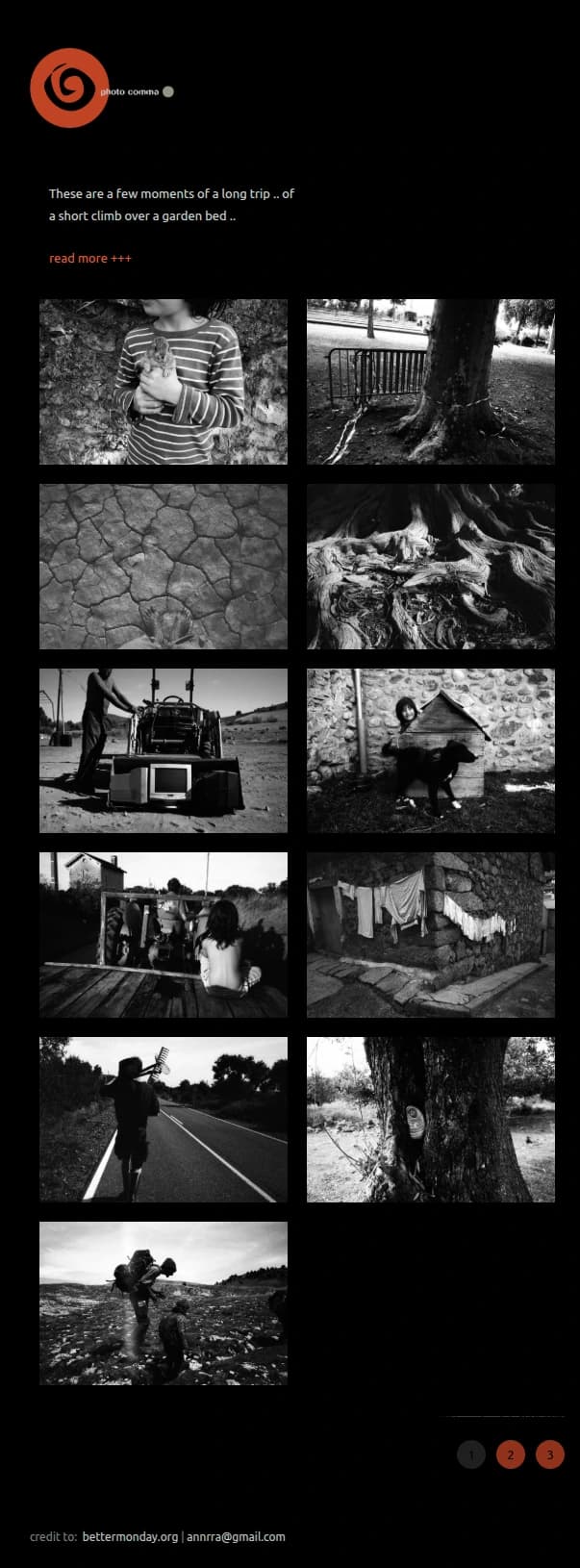 Mobile view of Photocomma category gallery showing a grid of images