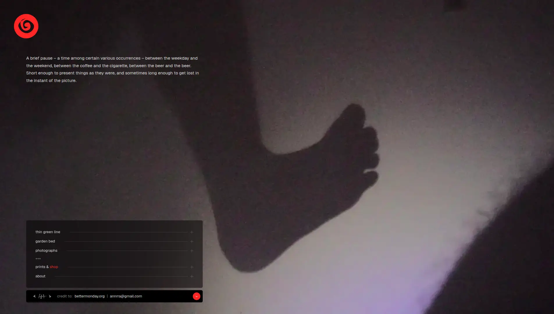 Hero image on Photocomma homepage showing photography in full-screen layout